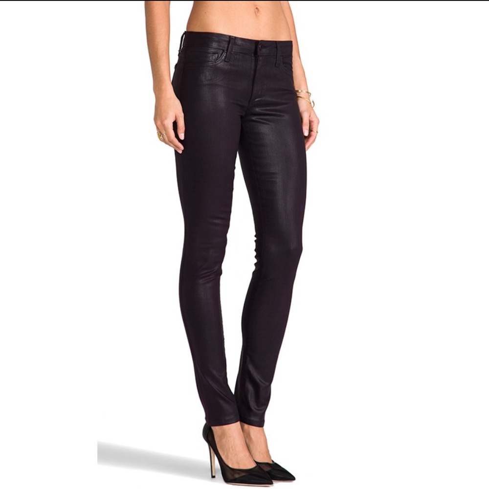 Joe’s Jeans Coated Skinny Jeans Plum Purple